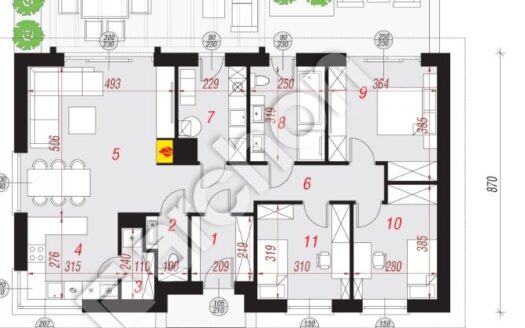 Dom parterowy 97m2 wolnostojący działka 970m2