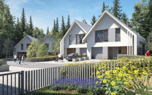 Dom na zamkniętym osiedlu w zielonym Otominie