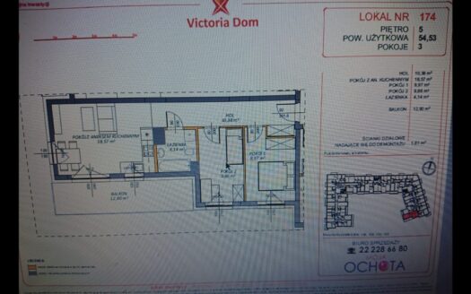 Sprzedam bezpośrednio mieszkanie 55m2 piąte piętro