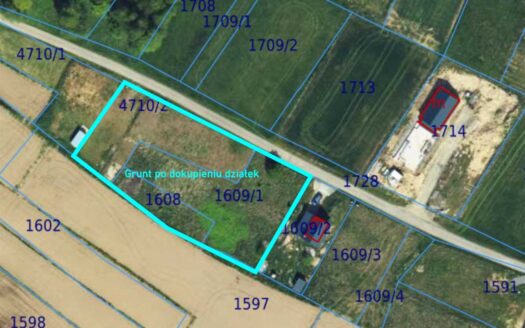Działka z pozwoleniem na budowę domu 144m2 + garaż